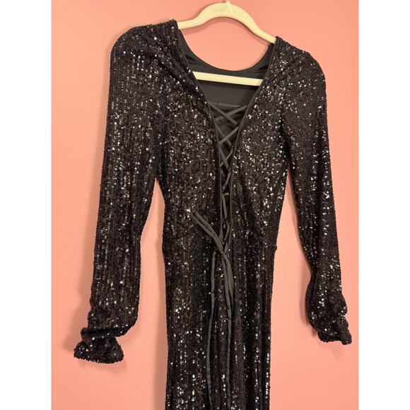 Show Me Your Mumu Kitty Catsuit in Midnight Glitz Black Size Small - Picture 5 of 8